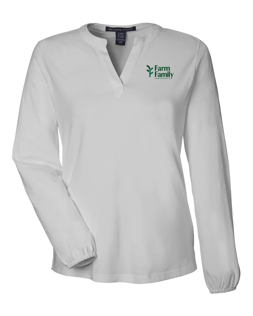 Devon & Jones Women's Raleigh Half-Placket Knit Top DP122W